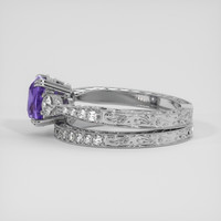 1.60 Ct. Purplish Blue Sapphire Ring, 18K White Gold 4