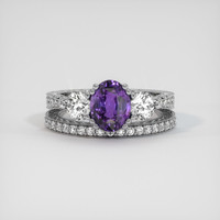 2.03 Ct. Sapphire Ring, 18K White Gold 1