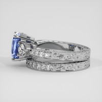 3.54 Ct. Blue Sapphire Ring, 18K White Gold 4