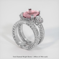 4.55 Ct. Pink Sapphire Ring, 18K White Gold 2