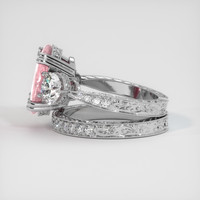 4.55 Ct. Pink Sapphire Ring, 18K White Gold 4