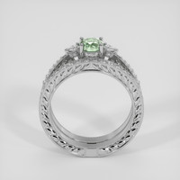 0.76 Ct. Yellowish Green Sapphire Ring, 18K White Gold 3