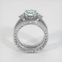 1.92 Ct. Greenish Blue Sapphire Ring, 18K White Gold 3