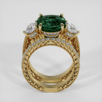 7.12 Ct. Bluish Green Sapphire Ring, 10K Yellow Gold 3