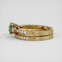 1.34 Ct. Yellowish Green Sapphire Ring, 10K Yellow Gold 4