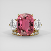 15.27 Ct. Pinkish Red Rubellite Tourmaline Ring, 14K Yellow Gold 1