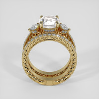 3.30 Ct. White Sapphire Ring, 14K Yellow Gold 3