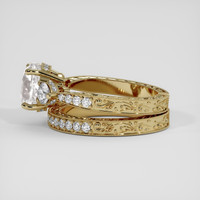 3.30 Ct. White Sapphire Ring, 14K Yellow Gold 4