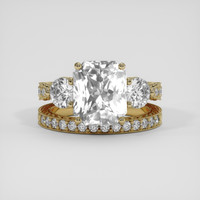 6.81 Ct. White Sapphire Ring, 14K Yellow Gold 1