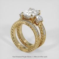 6.81 Ct. White Sapphire Ring, 14K Yellow Gold 2