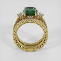3.77 Ct. Green Sapphire Ring, 14K Yellow Gold 3