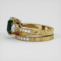 3.77 Ct. Green Sapphire Ring, 14K Yellow Gold 4