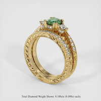 1.00 Ct. Sapphire Ring, 14K Yellow Gold 2
