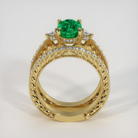 1.21 Ct. Emerald Ring, 18K Yellow Gold 3