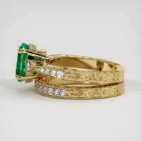 1.21 Ct. Emerald Ring, 18K Yellow Gold 4