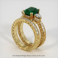 2.44 Ct. Emerald Ring, 18K Yellow Gold 2