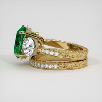 7.93 Ct. Emerald Ring, 18K Yellow Gold 4