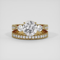 3.30 Ct. White Sapphire Ring, 18K Yellow Gold 1