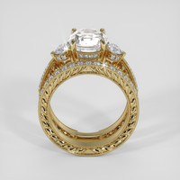 3.30 Ct. White Sapphire Ring, 18K Yellow Gold 3