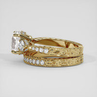 3.30 Ct. White Sapphire Ring, 18K Yellow Gold 4
