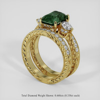 3.77 Ct. Green Sapphire Ring, 18K Yellow Gold 2