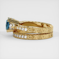 1.67 Ct. Greenish Blue Sapphire Ring, 18K Yellow Gold 4