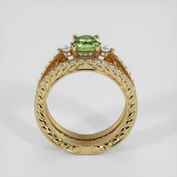 1.34 Ct. Yellowish Green Sapphire Ring, 18K Yellow Gold 3