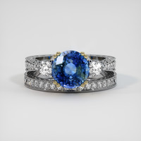 3.23 Ct. Bi Color Sapphire Ring, 14K Yellow & White 1
