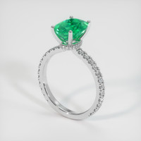 1.69 Ct. Emerald Ring, Platinum 950 2