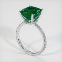 6.53 Ct. Emerald Ring, Platinum 950 2