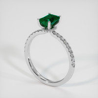 1.33 Ct. Emerald Ring, Platinum 950 2