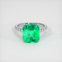 4.73 Ct. Emerald Ring, Platinum 950 1