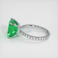 4.73 Ct. Emerald Ring, Platinum 950 4