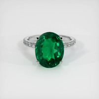 4.54 Ct. Emerald Ring, Platinum 950 1