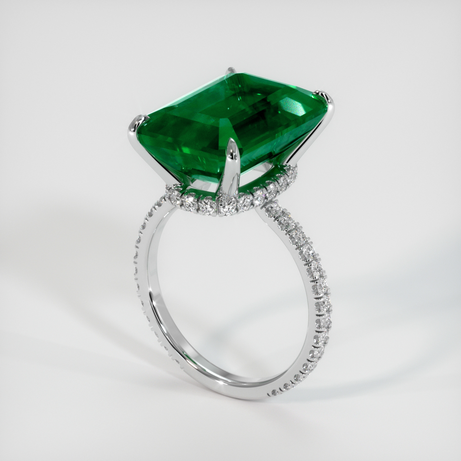 Emerald Ring 10.01 Ct. Platinum 950 The Natural Emerald Company