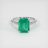 2.96 Ct. Emerald Ring, Platinum 950 1