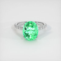 4.62 Ct. Emerald Ring, Platinum 950 1