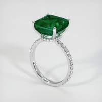 6.60 Ct. Emerald Ring, Platinum 950 2