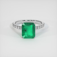 2.40 Ct. Emerald Ring, Platinum 950 1