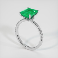 2.40 Ct. Emerald Ring, Platinum 950 2