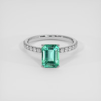 1.86 Ct. Emerald Ring, Platinum 950 1