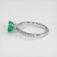 0.68 Ct. Emerald Ring, Platinum 950 4