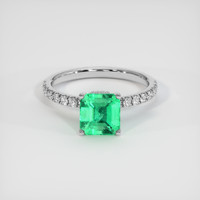 1.57 Ct. Emerald Ring, Platinum 950 1