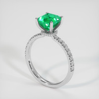 1.57 Ct. Emerald Ring, Platinum 950 2