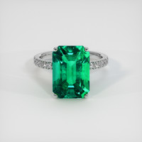 7.66 Ct. Emerald Ring, Platinum 950 1