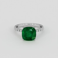 3.46 Ct. Emerald Ring, Platinum 950 1