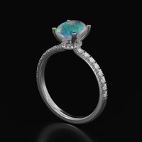 1.36 Ct. Gemstone Ring, Platinum 950 2