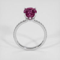 3.63 Ct. Purplish Pink Garnet Ring, Platinum 950 3