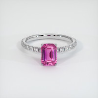 1.28 Ct. Sapphire Ring, Platinum 950 1
