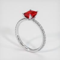 1.20 Ct. Ruby Ring, Platinum 950 2